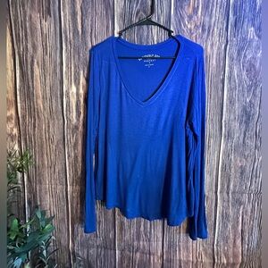 Blue Rayon Blend Top